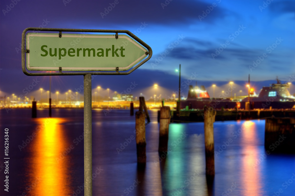 Fototapeta premium Schild 97 - Supermarkt