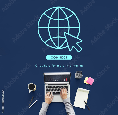Global Network Connection Technology Concept