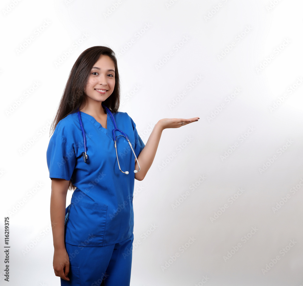 Nurse Holding Hand Up Nurse Holding Hand Up