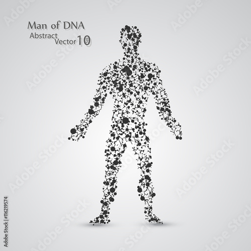 Molecular structure in the form of man