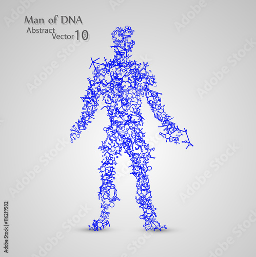 Molecular structure in the form of man
