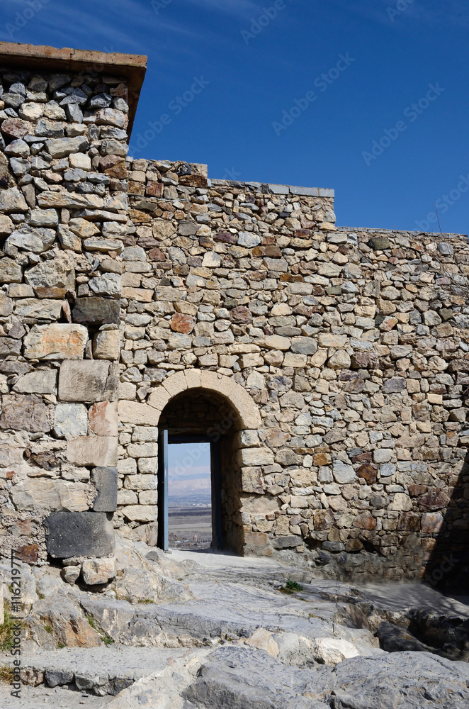 Opened gate in Khor Virap ancient monastery,Armenia Opened gate in Khor Virap ancient monastery,Armenia