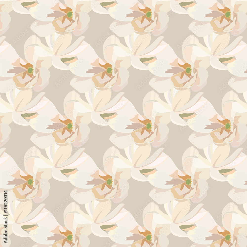 Watercolor Cream Spring flowers Card background. Vintage Vector Pattern  flowers texture, textile, wallpaper, background. Cream pastel colors Stock  Vector | Adobe Stock