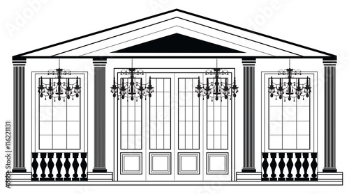 Vector wainscoting Decorative Damask Ornamented frames for walls or backgrounds. Interior design decoration panels. Classic Baroque Vintage style. Vector frame