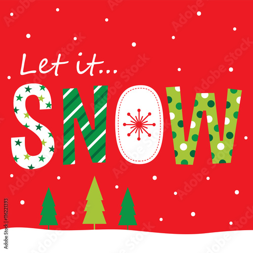 let it snow christmas card photo