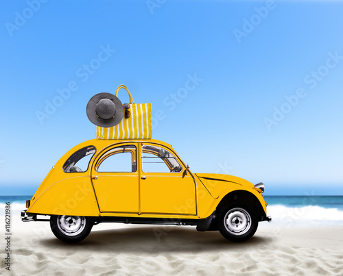 Mit Ente am Strand
