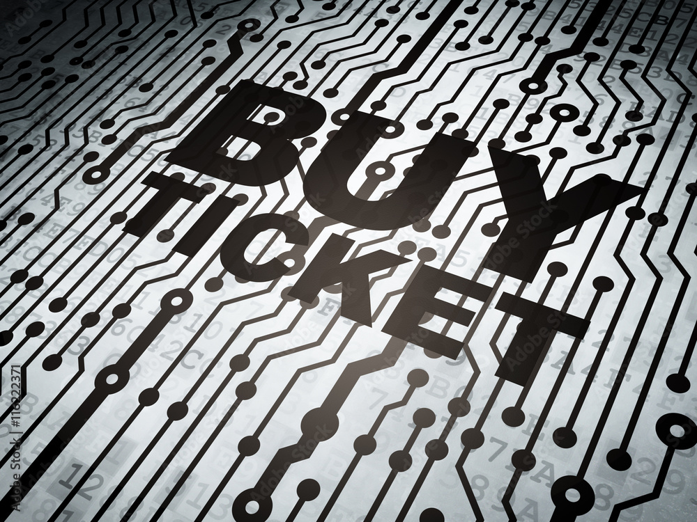 Tourism concept: circuit board with Buy Ticket Tourism concept: circuit board with Buy Ticket
