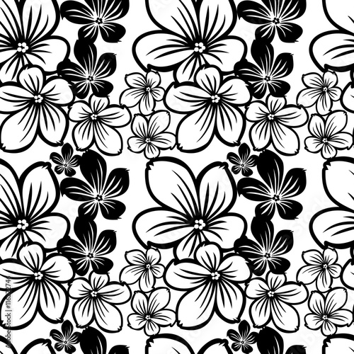 Seamless flower pattern. Beautiful background for banners  labels  posters  web  invitations  weddings  greeting cards  albums. Vector clip art.