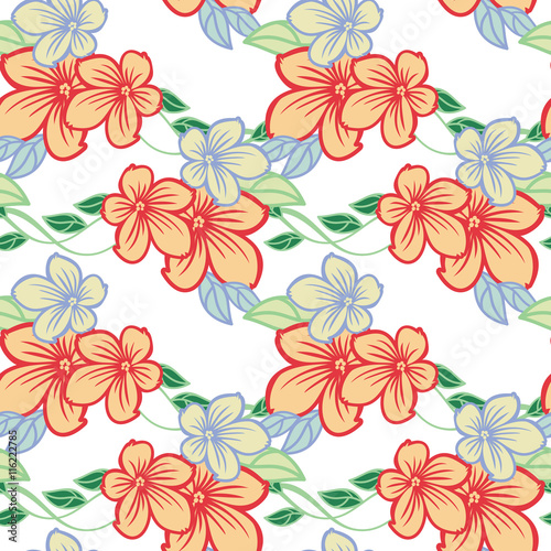 Seamless flower pattern. Beautiful background for banners  labels  posters  web  invitations  weddings  greeting cards  albums. Vector clip art.