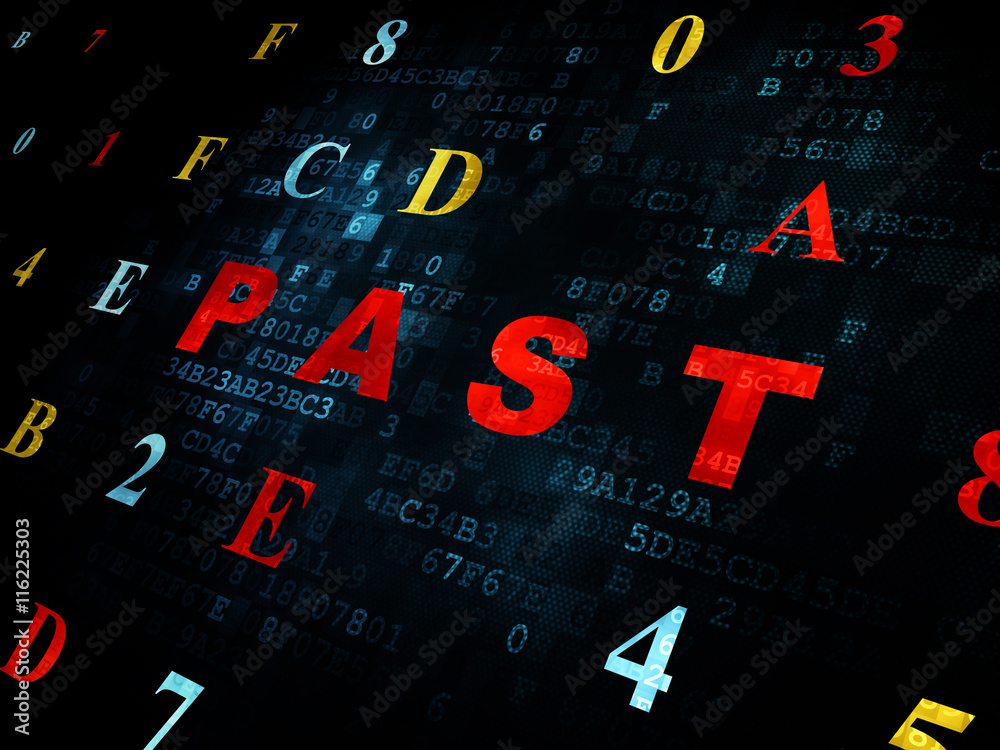 Fototapeta premium Time concept: Past on Digital background