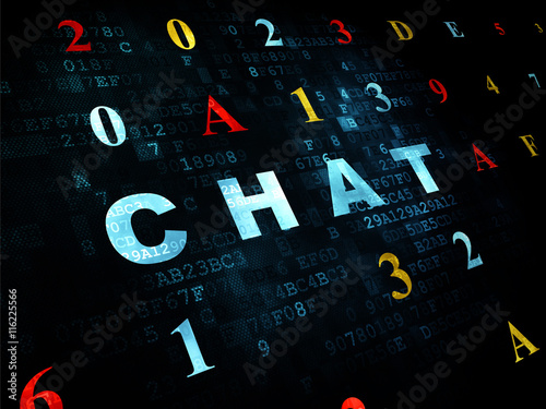 Web development concept: Chat on Digital background