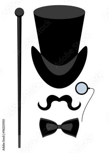 top hat isolated