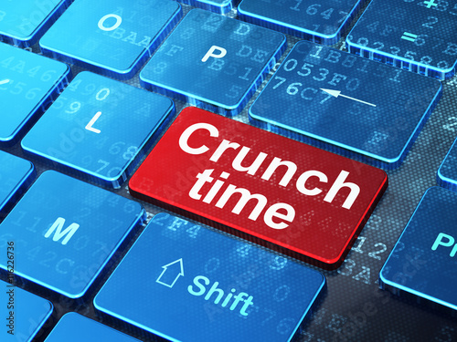 Finance concept: Crunch Time on computer keyboard background