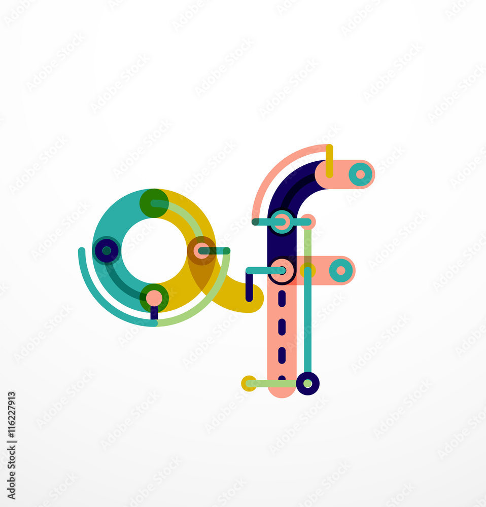 Abstract line design letter logo Abstract line design letter logo