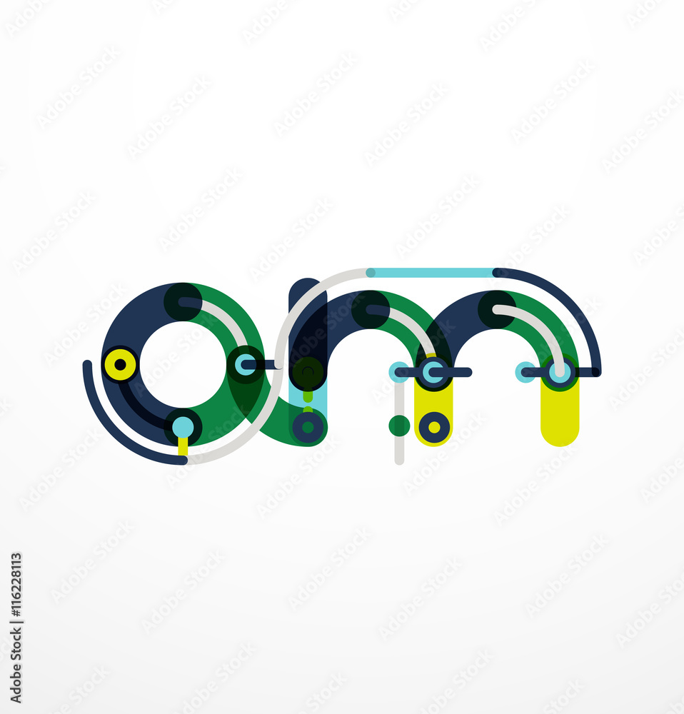 Fototapeta premium Linear business logo letter