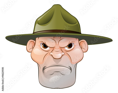 Angry Drill Sergeant Cartoon