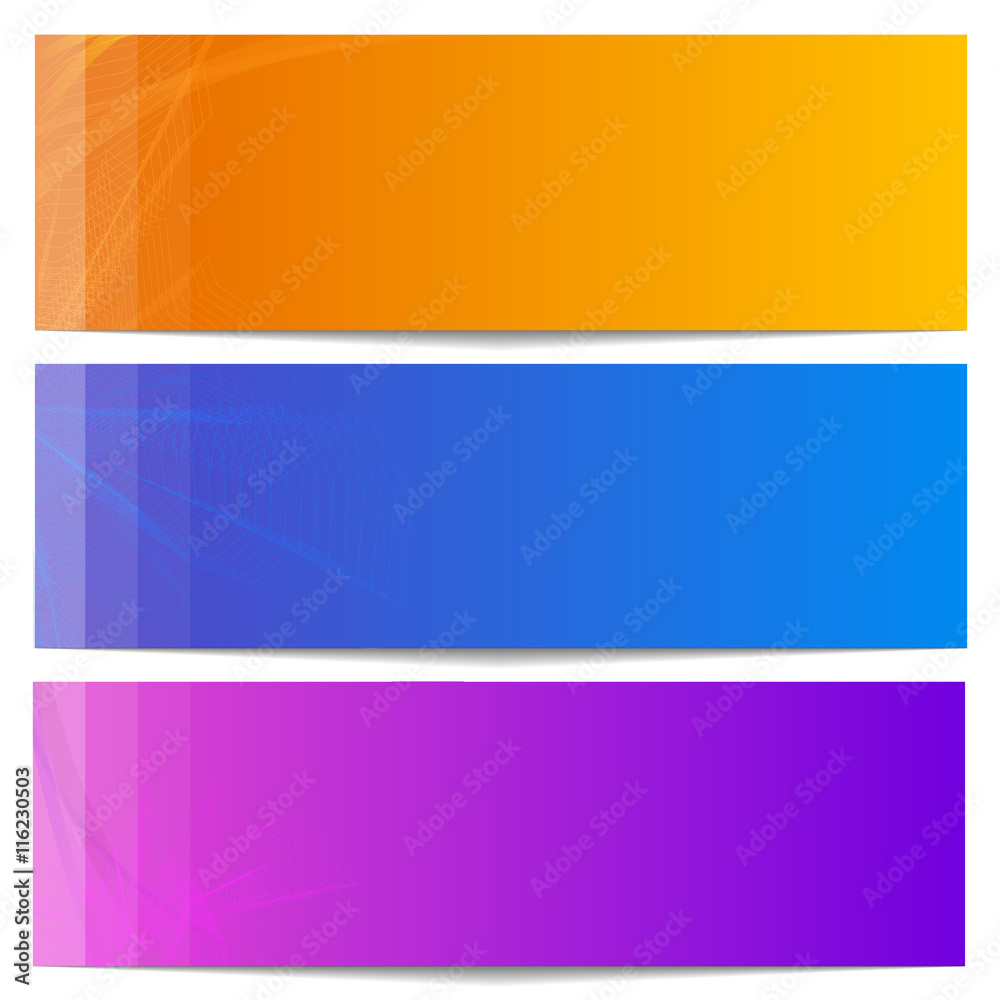 Fototapeta premium Set of colorful banners illustration.