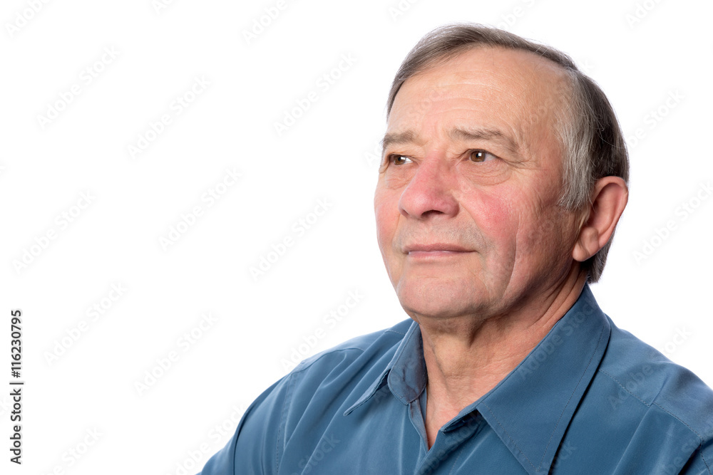 Portrait Of Middle Aged Man Isolated on White Portrait Of Middle Aged Man Isolated on White