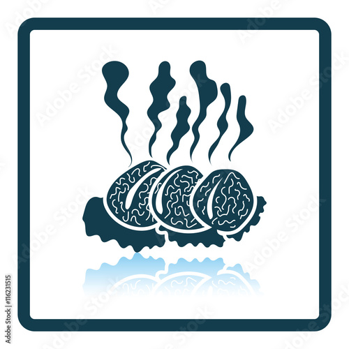Smoking cutlet icon