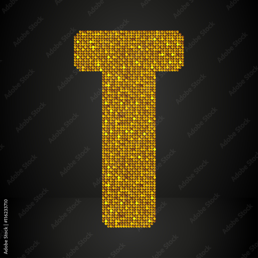 Gold sequins sings. Sequins alphabet. Eps 10. Gold sequins sings. Sequins alphabet. Eps 10.