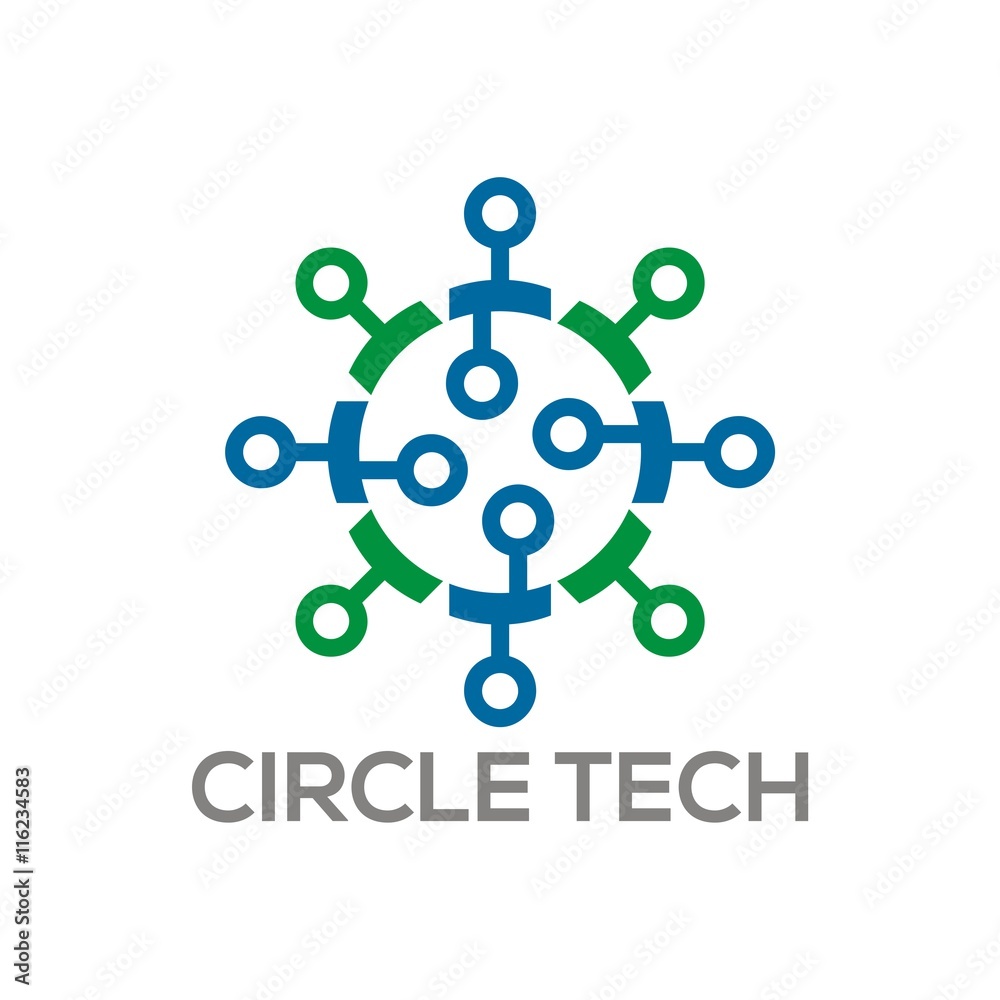 Logo technology icon vector