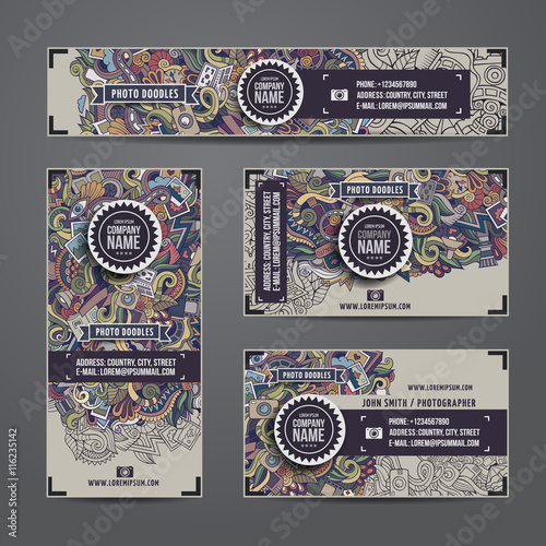 Corporate Identity vector templates doodles photo