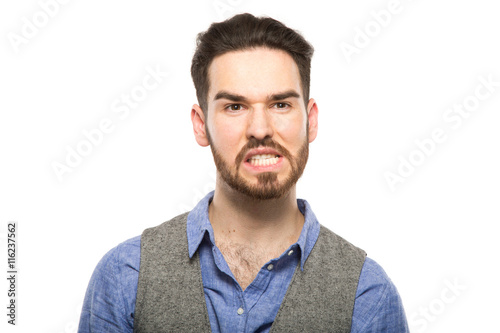 Attractive young guy posing in studio