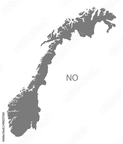 Norway Map grey