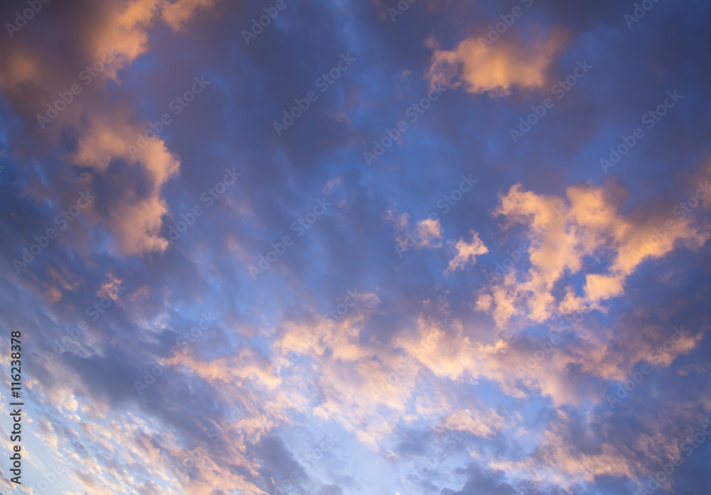 Obraz premium sunset sky with clouds