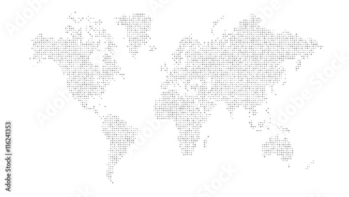 Fototapeta Naklejka Na Ścianę i Meble -  Dotted world map