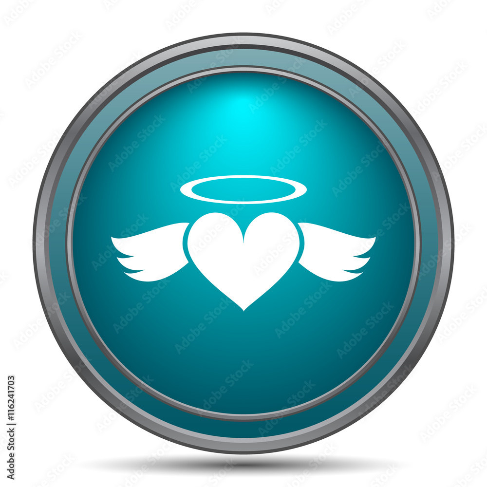 Heart angel icon Heart angel icon