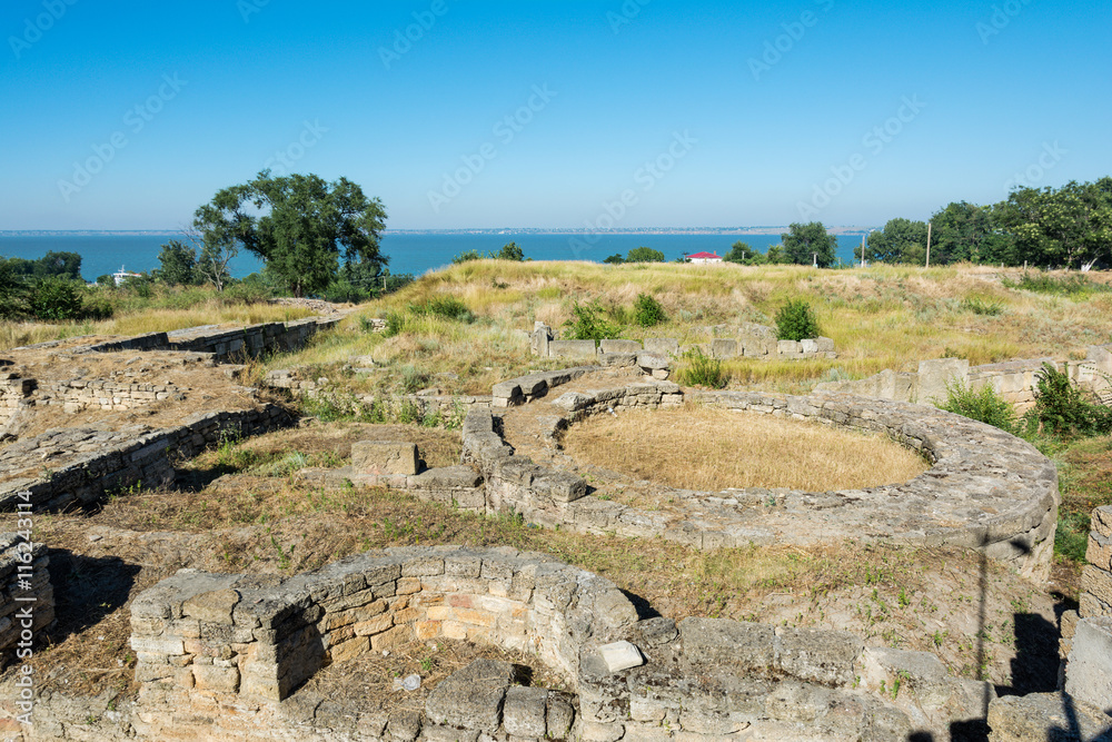 The excavations of the ancient city of Tyras. Bilhorod-Dnistrovs