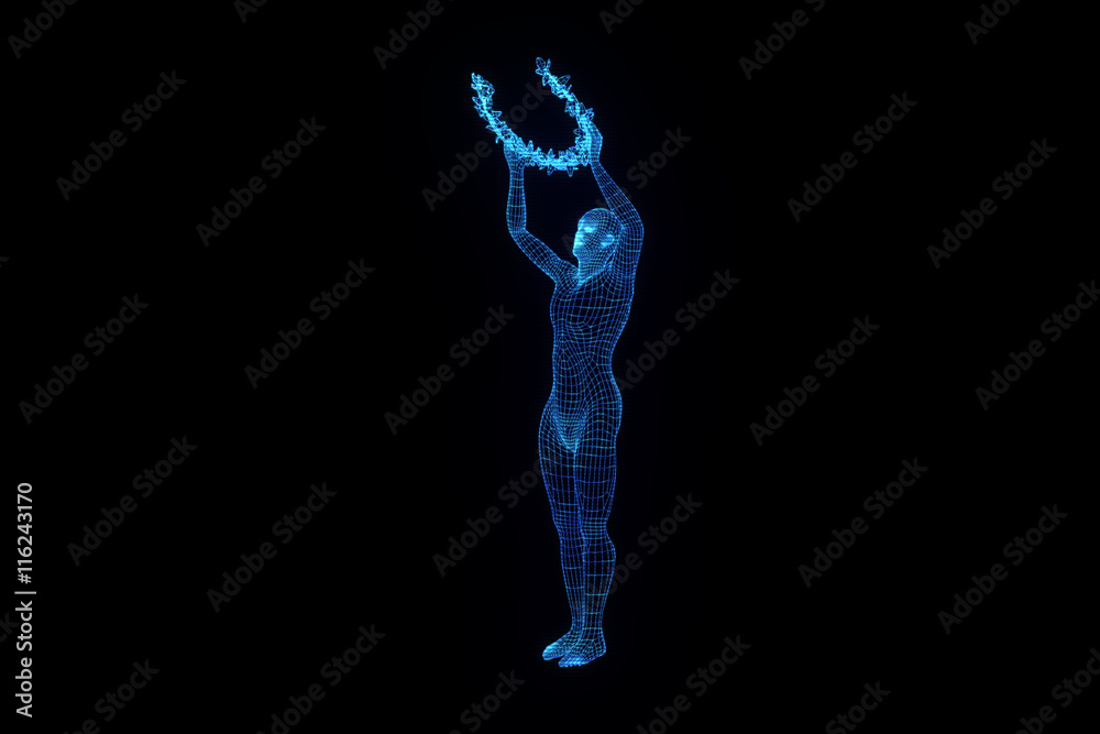 Award in Hologram Wireframe Style. Nice 3D Rendering
Award in Hologram Wireframe Style. Nice 3D Rendering