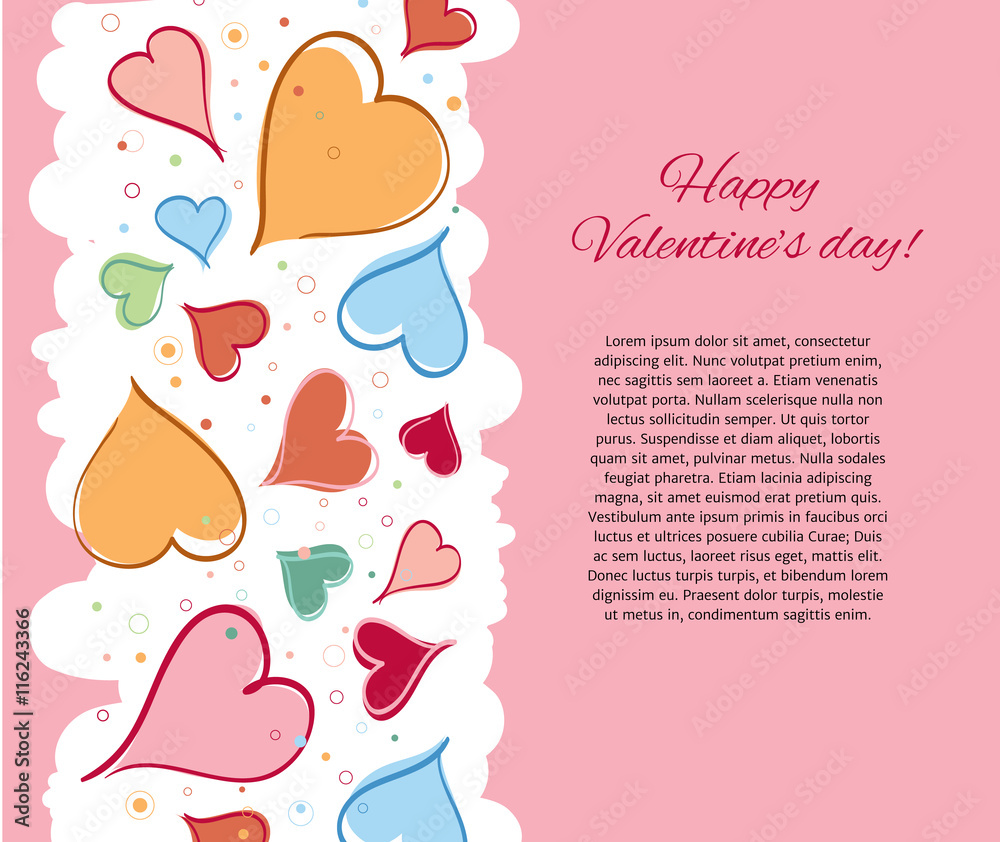Happy valentines day card. Happy valentines day card.