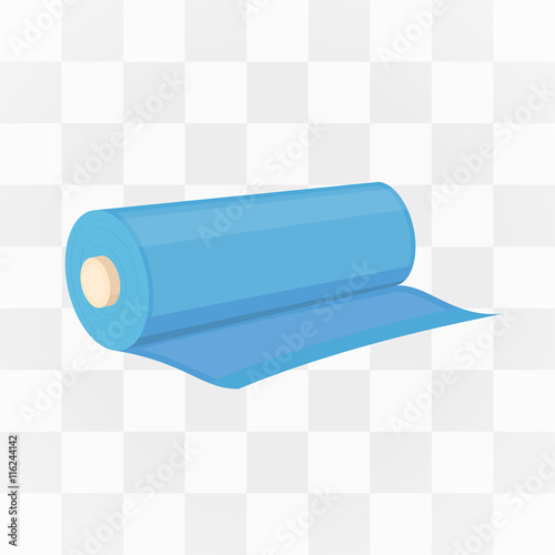 Textile roll icon cartoon style. One icon of a large tailoring collection.