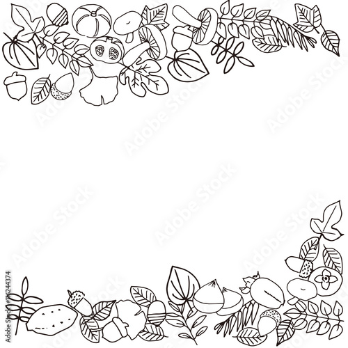 Autumn leaves and harvest of autumn