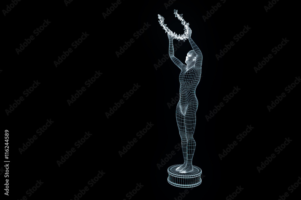 Award in Hologram Wireframe Style. Nice 3D Rendering
Award in Hologram Wireframe Style. Nice 3D Rendering