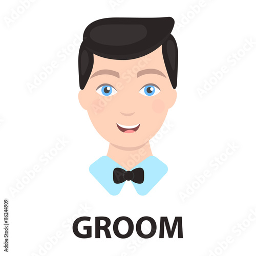 Groom man icon of vector illustration for web and mobile