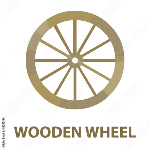Cart wheel icon cartoon. Singe western icon from the wild west set.