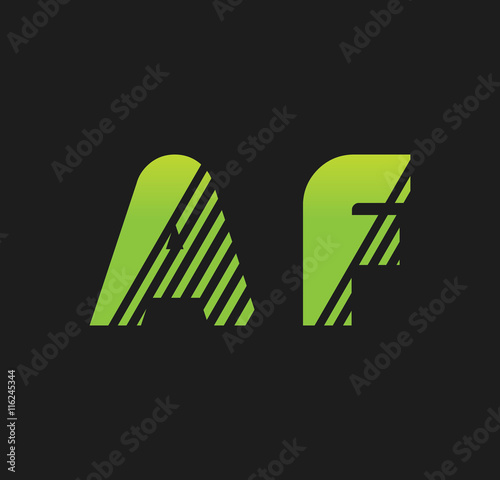 af initial green with strip