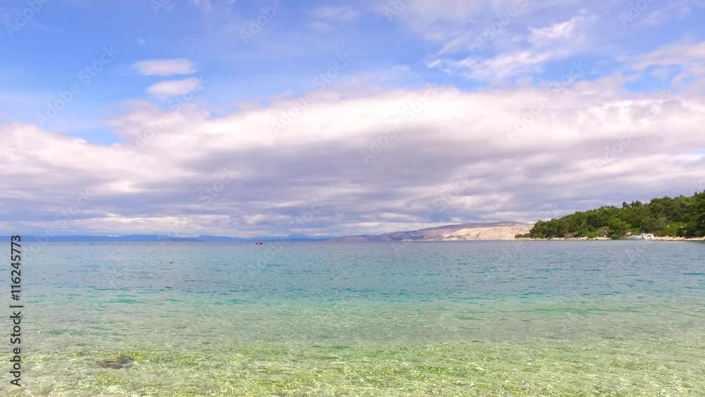 Emerald sea near islands. Emerald sea near islands.
