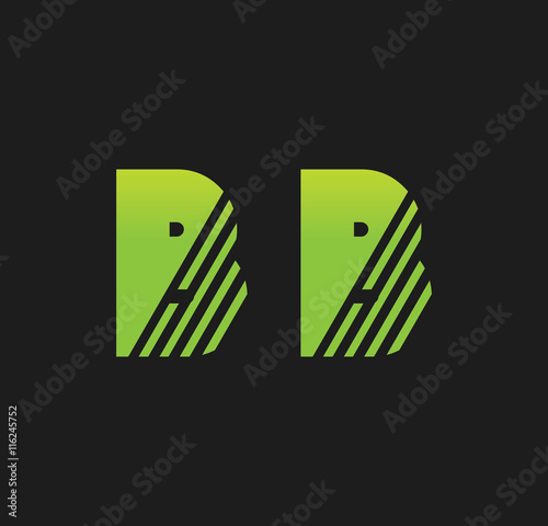 bb initial green with strip