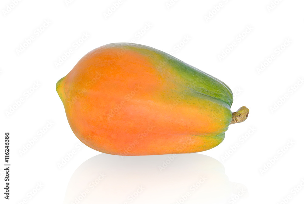 ripe papaya fruit isolated on a white background ripe papaya fruit isolated on a white background