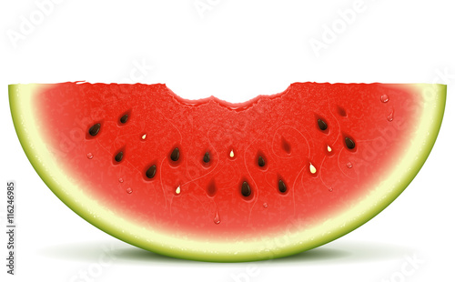 Watermelon slice bite