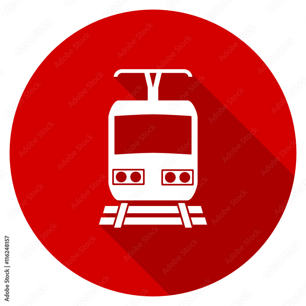 Flat design red round web train vector ivcon Flat design red round web train vector ivcon