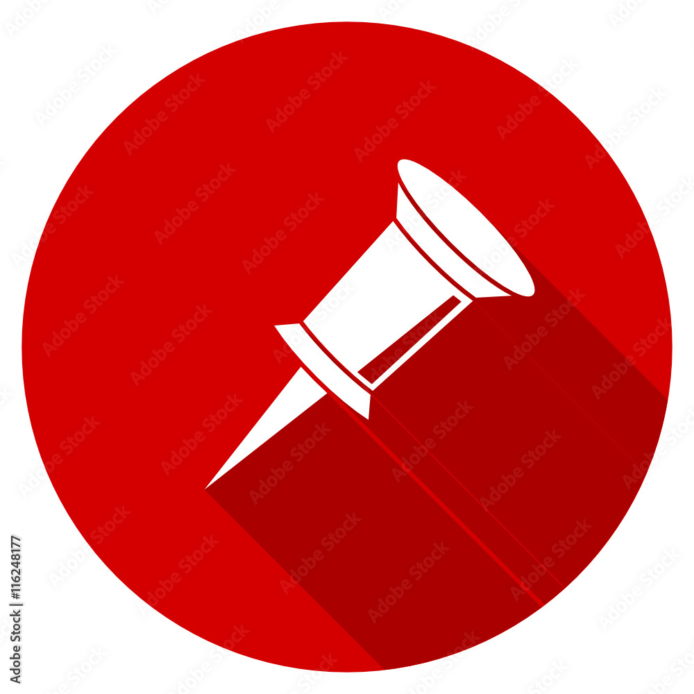 Flat design red round web pin vector ivcon Flat design red round web pin vector ivcon