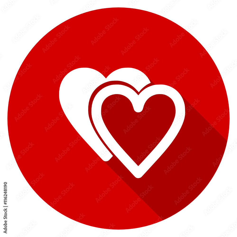 Flat design red round web love vector ivcon Flat design red round web love vector ivcon