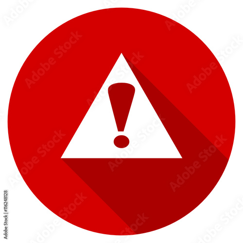Flat design red round vector icon