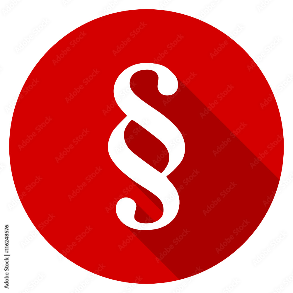 Flat design round red web paragraph vector icon Flat design round red web paragraph vector icon