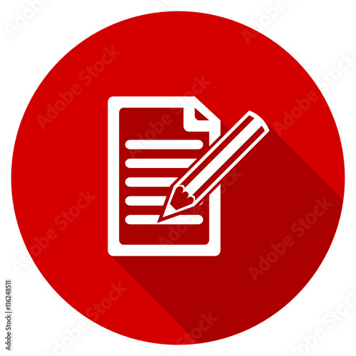 Flat design vector web subscribe red icon